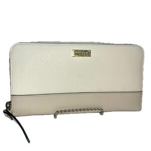 Kate Spade New York Neda Laurel Way Zip Around Wallet WLRU2670 Cement/Pumice